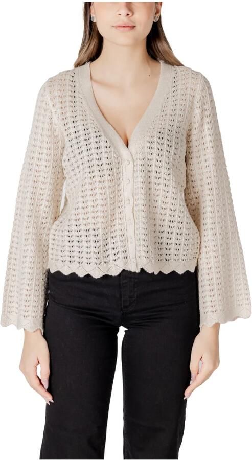 Only Beige V-Neck Button Cardigan Beige Dames - Foto 3