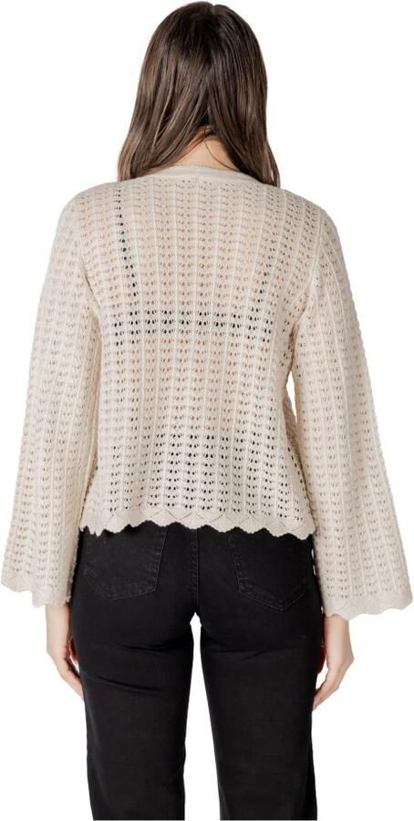Only Beige V-Neck Button Cardigan Beige Dames