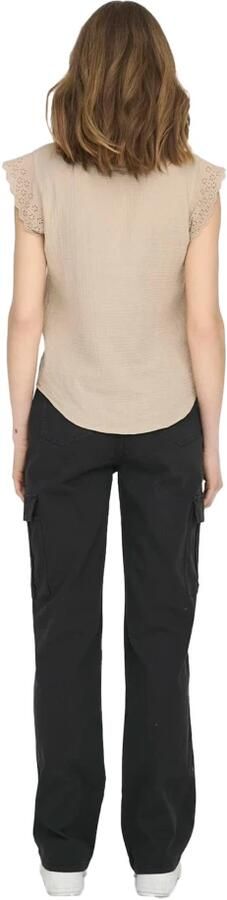 Only Biologisch Katoen Dames T-shirt Lente Zomer Collectie Beige Dames - Foto 3