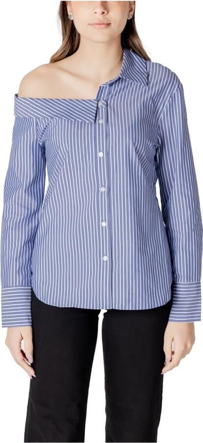 Only Overhemd Onlmaia Ls Asymmestrisk Shirt Wvn 15345955 - Foto 3