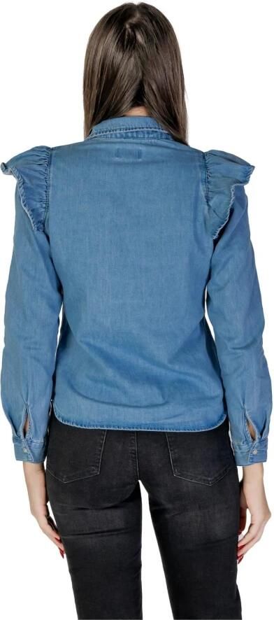 Only Overhemd ONLINDIGO LIFE LS FRILL DB DNM QYT 15297988 - Foto 5