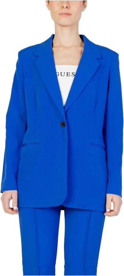Only Blauwe Polyester Blazer Lente Zomer Collectie Blue Dames
