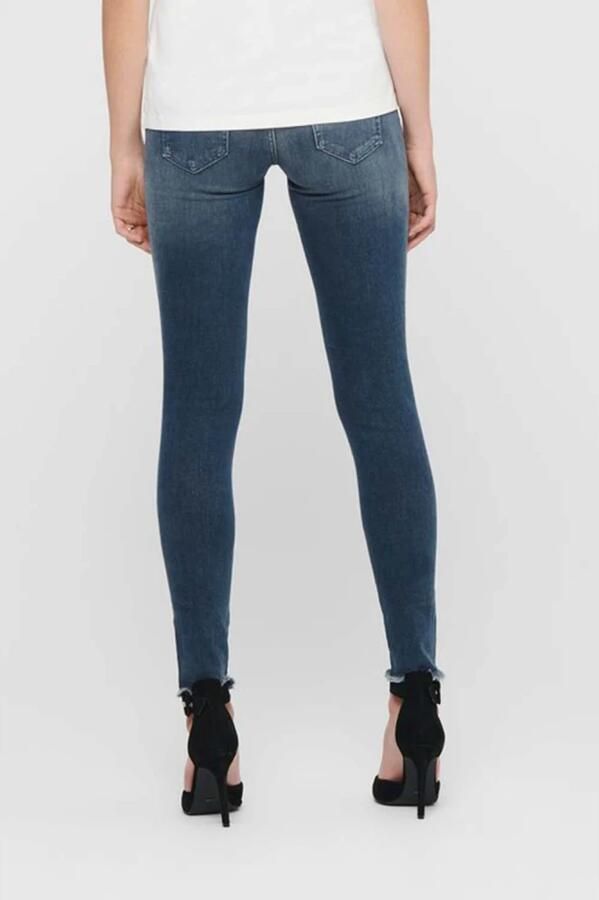 Only Blauwe Effen Dames Jeans met Rits en Knoopsluiting Blue Dames - Foto 11