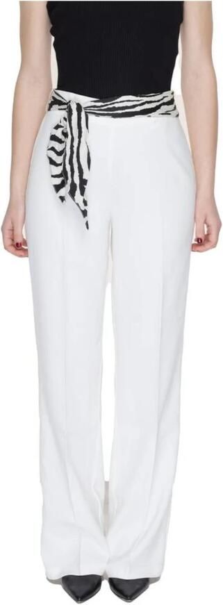 Only Bootcut Polyester Broek met Elastaan White Dames - Foto 4