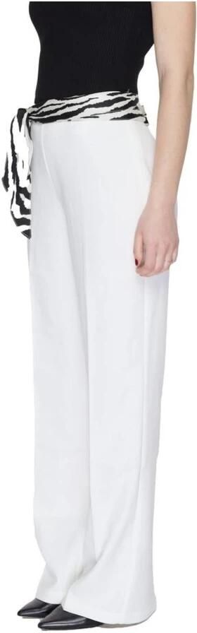 Only Bootcut Polyester Broek met Elastaan White Dames - Foto 3