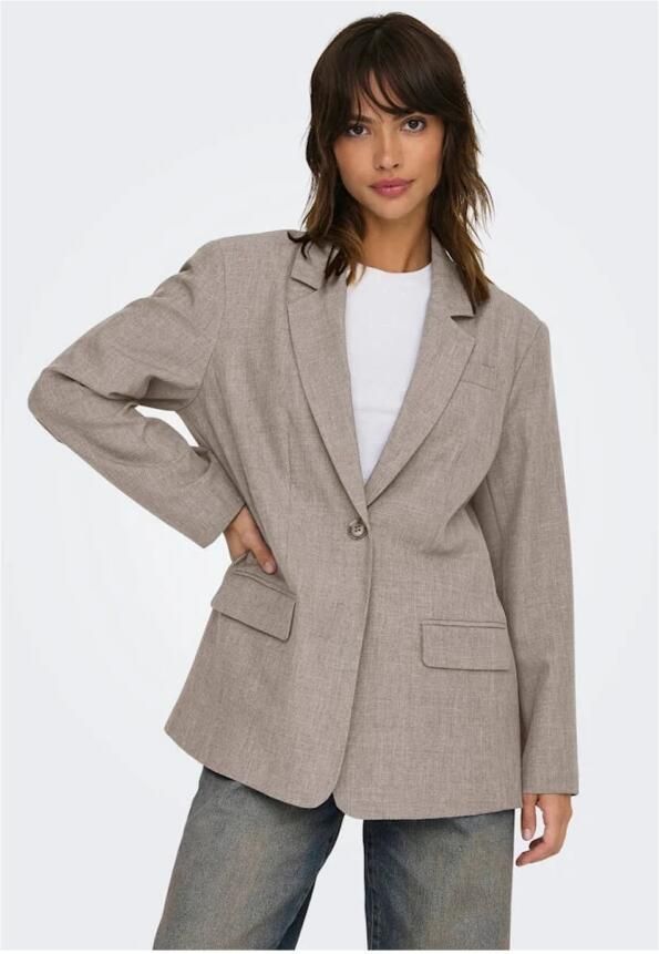 Only Relaxed fit lange blazer met 1-knoopssluiting model 'LINDA' - Foto 7