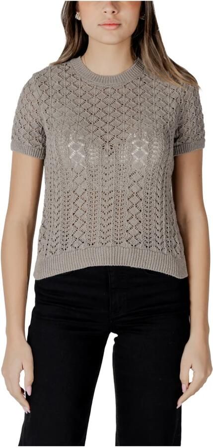 Only Bruin Ronde Hals T-shirt Brown Dames - Foto 3