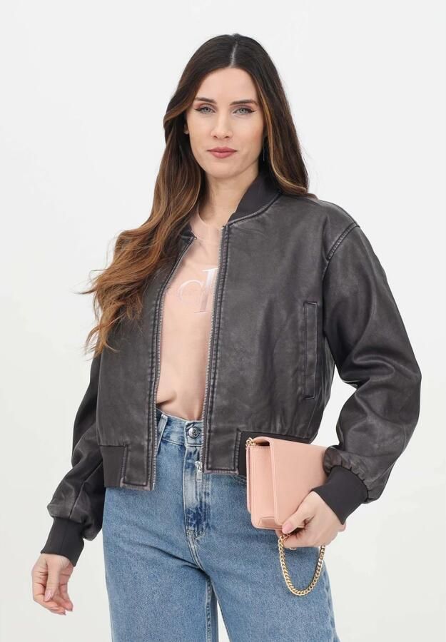 Only Imitatieleren jack ONLJANE FAUX LEATHER WASHED BOMBER OTW - Foto 3