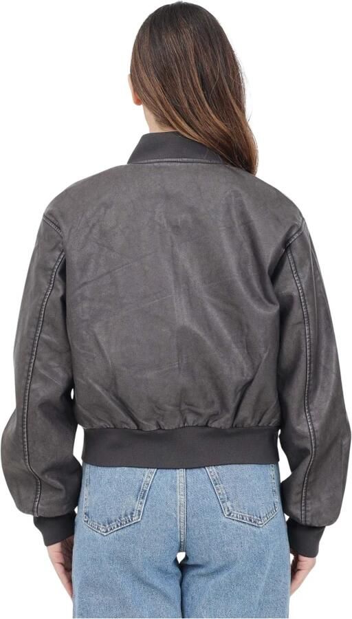 Only Imitatieleren jack ONLJANE FAUX LEATHER WASHED BOMBER OTW - Foto 4