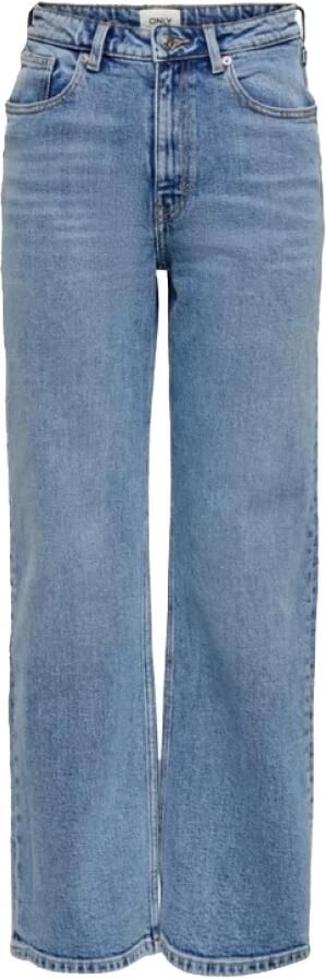 ONLY high waist wide leg jeans ONLJUICY medium blue denim - Foto 12