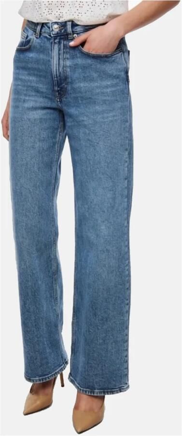 ONLY high waist wide leg jeans ONLJUICY medium blue denim - Foto 8