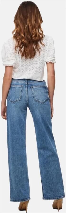 ONLY high waist wide leg jeans ONLJUICY medium blue denim - Foto 13