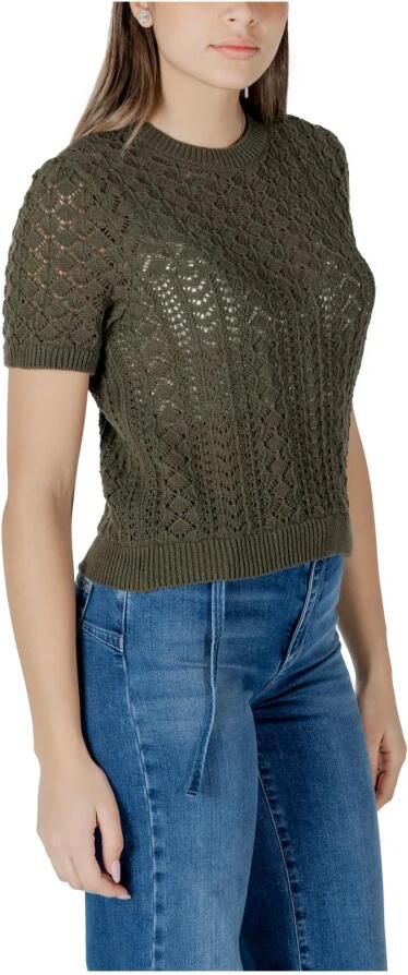 Only Casual Ronde Hals T-Shirt Green Dames