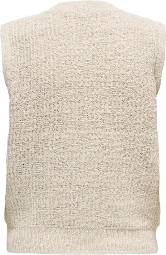 Only Celeste Gebreid Vest Beige Dames - Foto 4