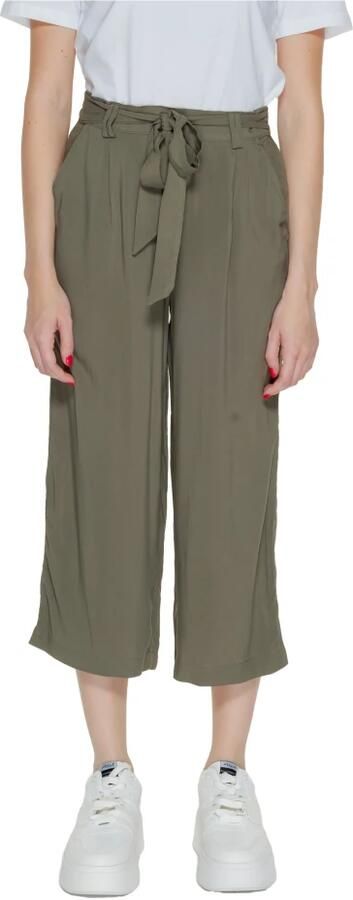 Only Cropped Viscose Broek Lente Zomer Collectie Green Dames - Foto 4