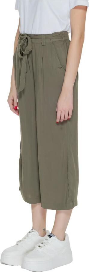 Only Cropped Viscose Broek Lente Zomer Collectie Green Dames - Foto 2