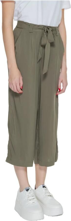 Only Cropped Viscose Broek Lente Zomer Collectie Green Dames - Foto 3
