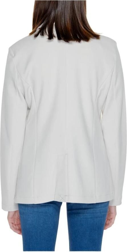 Only Elastaan Polyester Blazer Damesjas Collectie Beige Dames