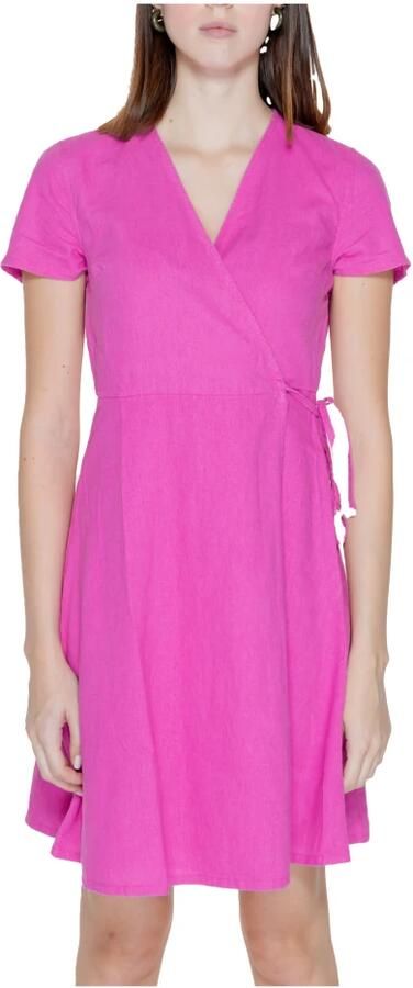 Only Wikkelrok van een mix van linnen en viscose model 'ADDICTION-CARO' - Foto 5