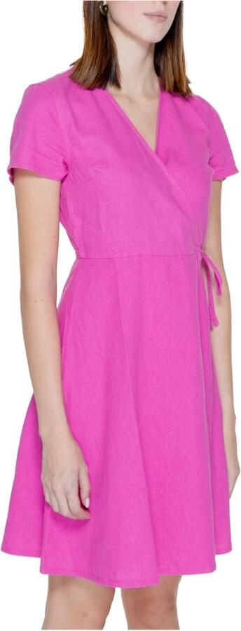 Only Wikkelrok van een mix van linnen en viscose model 'ADDICTION-CARO' - Foto 3