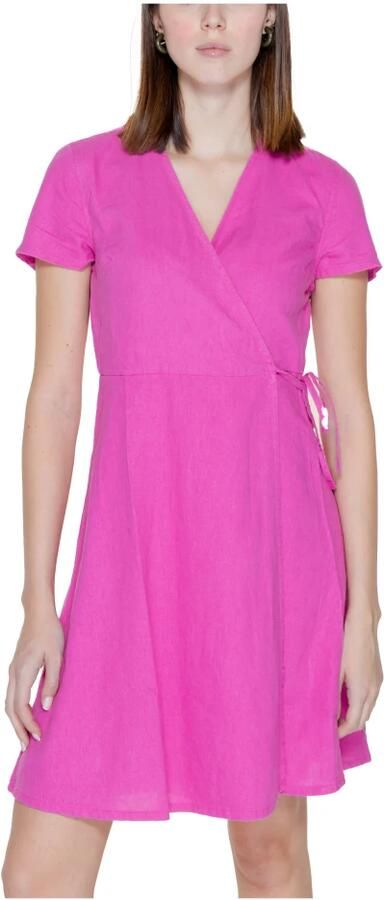 Only Wikkelrok van een mix van linnen en viscose model 'ADDICTION-CARO' - Foto 2