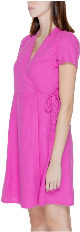 Only Wikkelrok van een mix van linnen en viscose model 'ADDICTION-CARO' - Foto 4