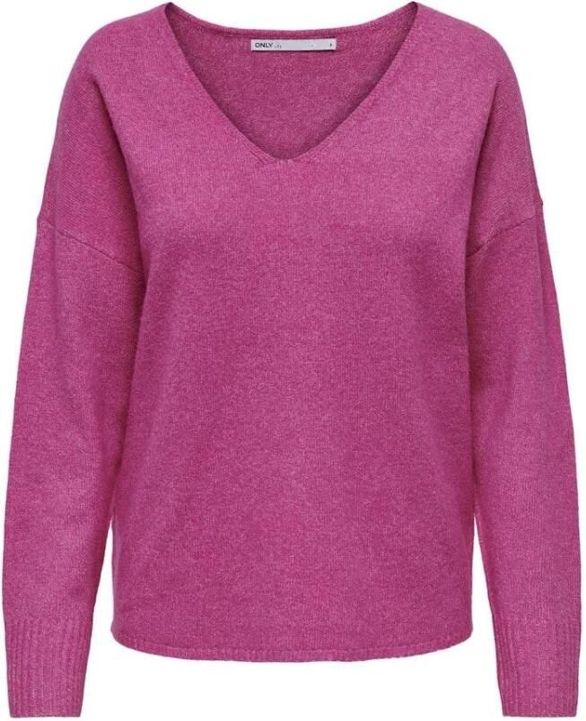 Only Trui met V-hals ONLRICA LIFE L S V-NECK PULLO KNT NOOS