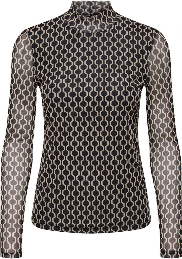 Only Freewear Print High Neck Top Black Dames