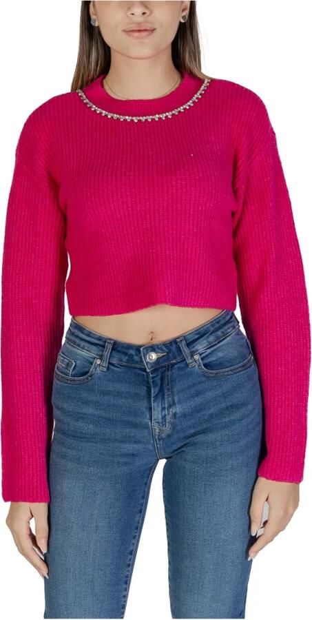 Only Trui Onlgaida Life Ls Crop Emb O-Neck Cc Knt 15324272