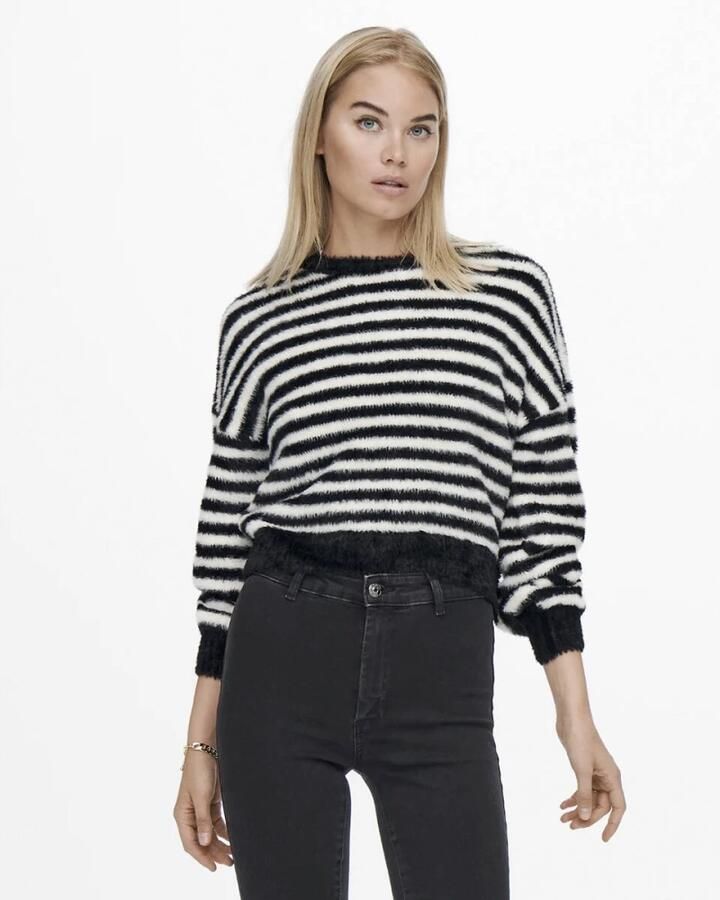 Only Relaxed fit gebreide pullover met all-over motief model 'PIUMO' - Foto 4