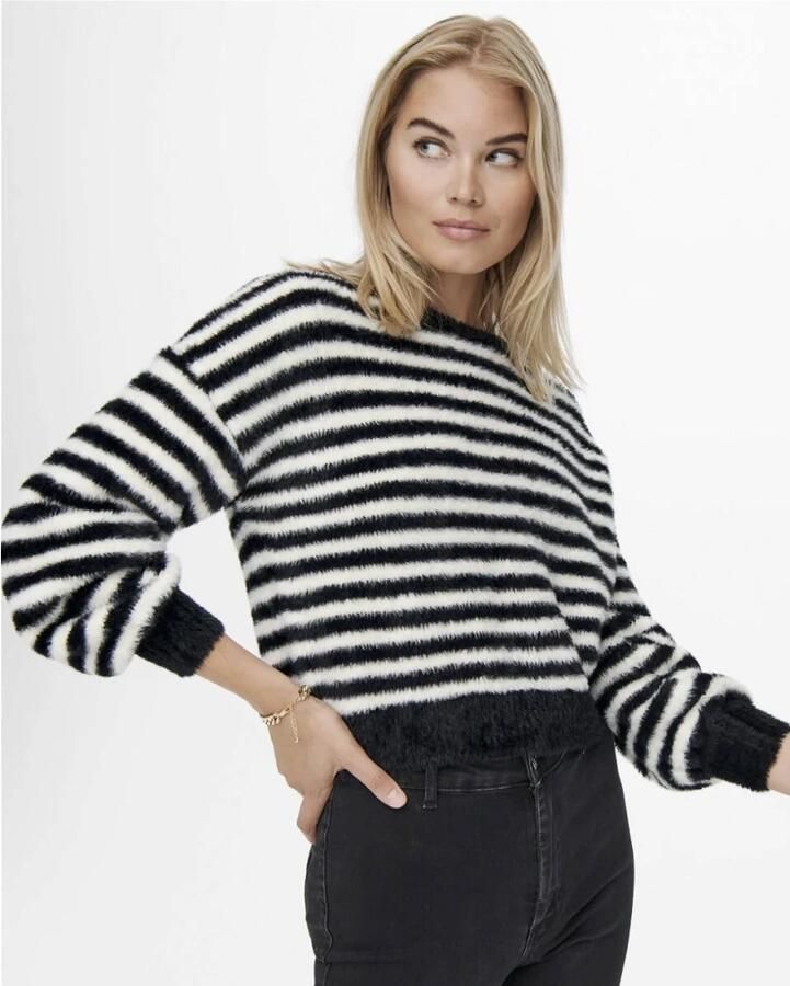 Only Relaxed fit gebreide pullover met all-over motief model 'PIUMO'