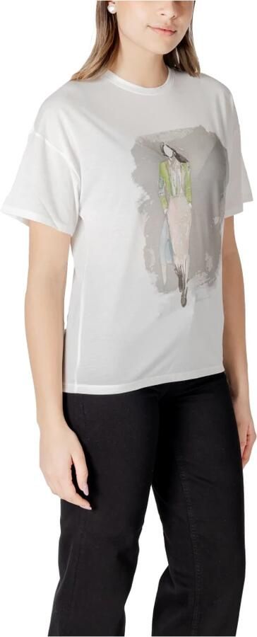 Only Gedrukt T-shirt met korte mouwen White Dames