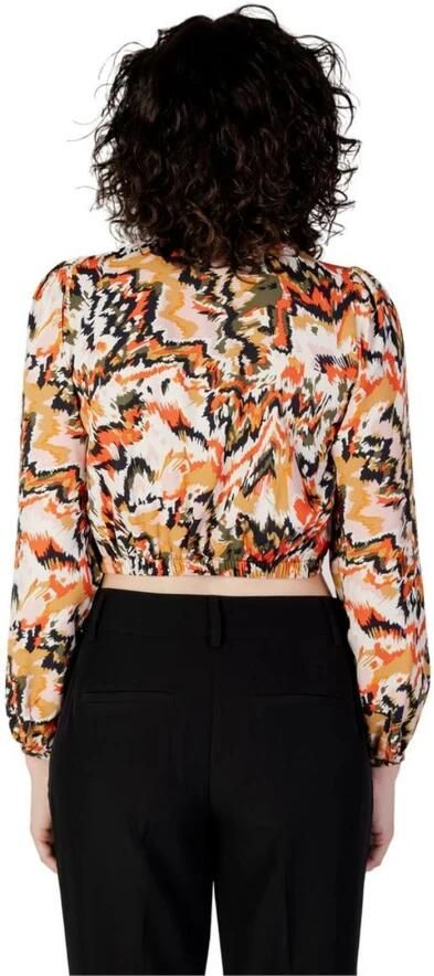 Only Oranje Polo met Lange Mouwen en Knoopsluiting Orange Dames - Foto 4