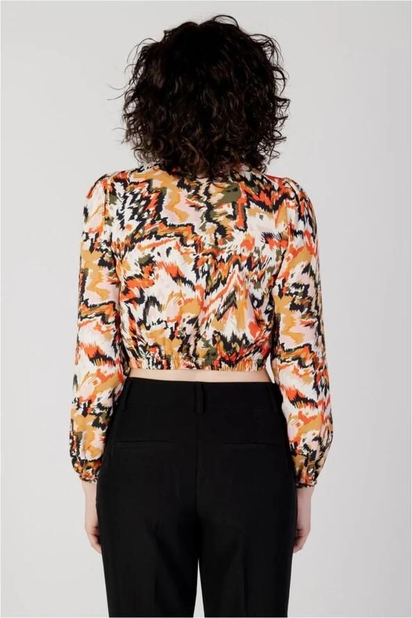 Only Oranje Polo met Lange Mouwen en Knoopsluiting Orange Dames - Foto 2