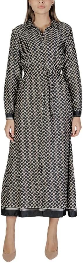 Only Gerecycled Polyester Zwarte Jurk Herfst Winter Collectie Black Dames - Foto 4