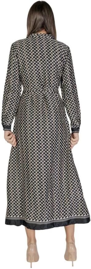 Only Gerecycled Polyester Zwarte Jurk Herfst Winter Collectie Black Dames