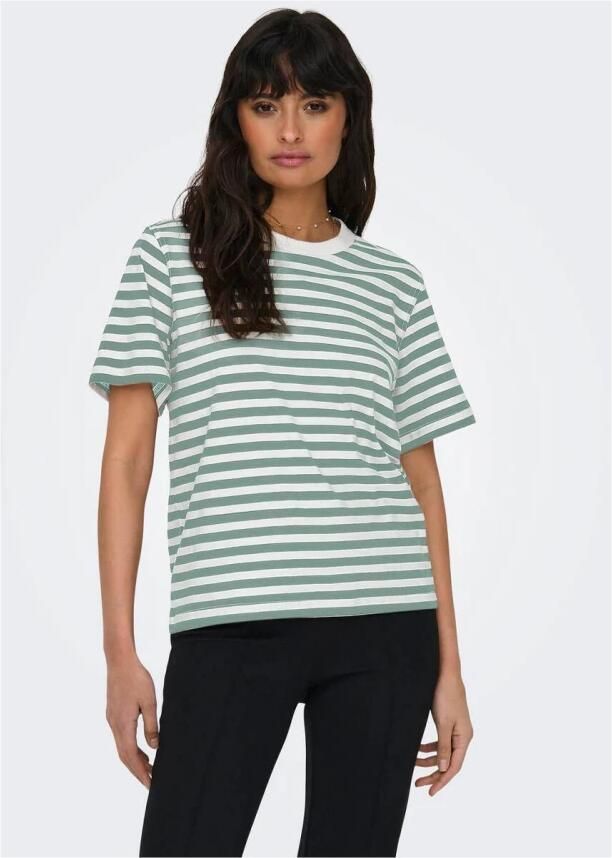 Only Shirt met korte mouwen ONLLIVINA S S STRIPE TEE JRS NOOS - Foto 2
