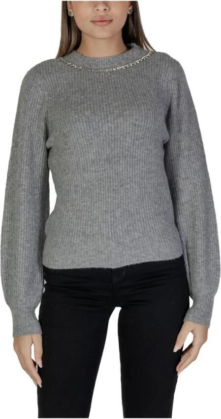 Only Grijze Gebreide Trui Herfst Winter Collectie Gray Dames - Foto 4