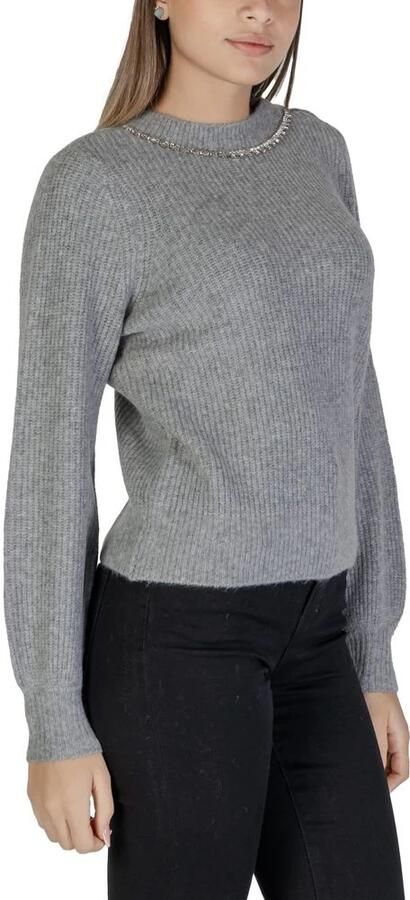 Only Grijze Gebreide Trui Herfst Winter Collectie Gray Dames - Foto 2