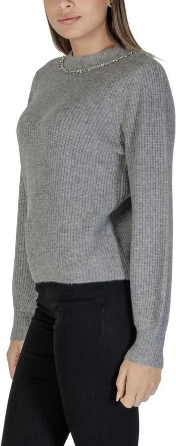 Only Grijze Gebreide Trui Herfst Winter Collectie Gray Dames - Foto 3