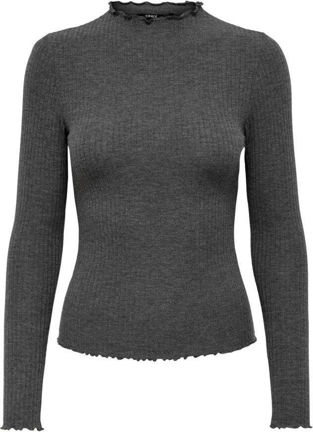 Only Shirt met lange mouwen en structuurmotief model 'LEMMA'