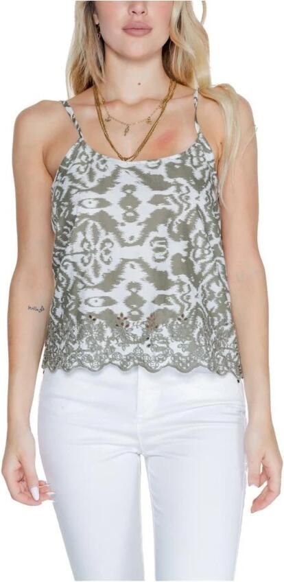 Only Groene Bedrukte Tanktop Vrouwen Lente Green Dames - Foto 2