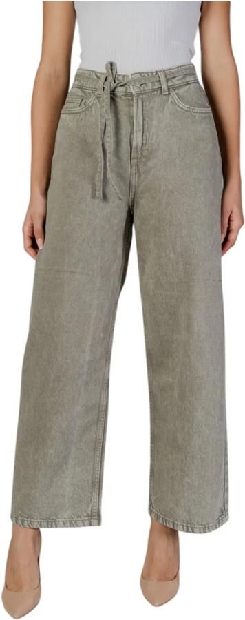 Only Groene Katoenen Jeans & Broeken Collectie Green Dames - Foto 3