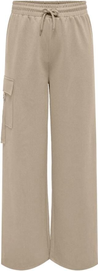 Only Hoge taille jumpsuit met zakken Beige Dames