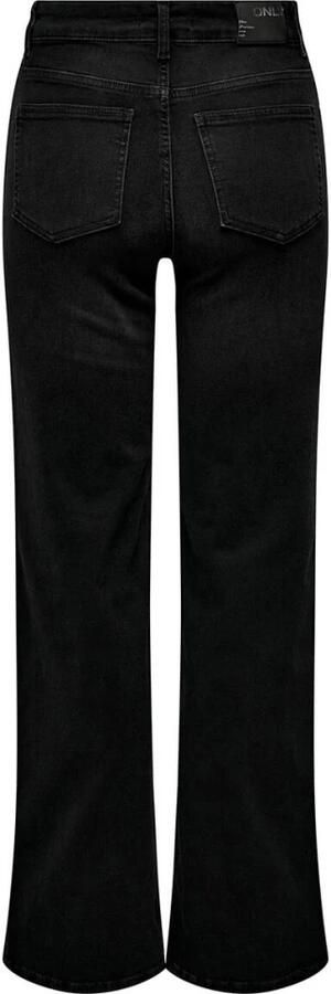 ONLY high waist wide leg jeans ONLMADISON washed black denim - Foto 4