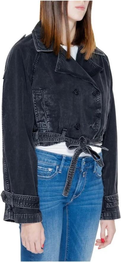 Only Zwarte Katoenen Blazer met Knoopsluiting Black Dames - Foto 2