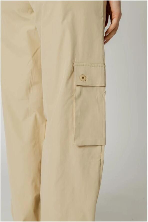 Only Beige Cargo Broek met Koordsluiting Beige Dames - Foto 3