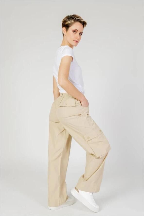 Only Beige Cargo Broek met Koordsluiting Beige Dames - Foto 2