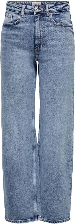 ONLY high waist wide leg jeans ONLJUICY medium blue denim - Foto 11