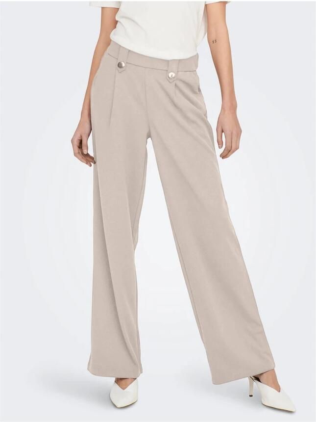 ONLY wide leg broek ONLSANIA ivoor - Foto 3